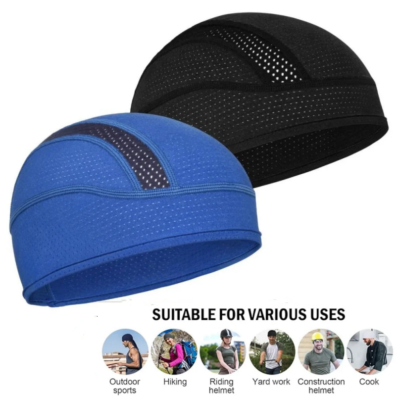 Skull Cap Helmet Liner - Cooling Quick Dry Breathable Mesh Stretch