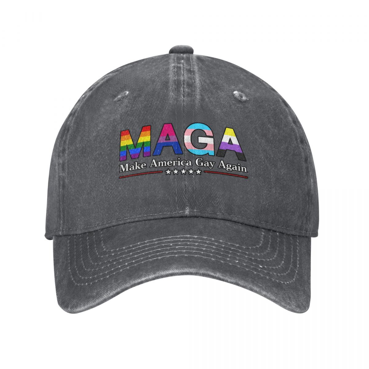 Baseball Cap Structured - MAGA: Make America Gay Again w/