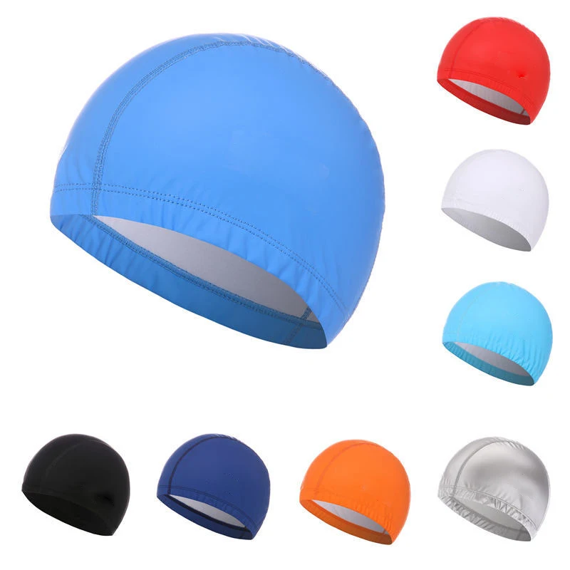 Swim Hat Silicone - PU Coated Swimming Cap Unisex Comfortable