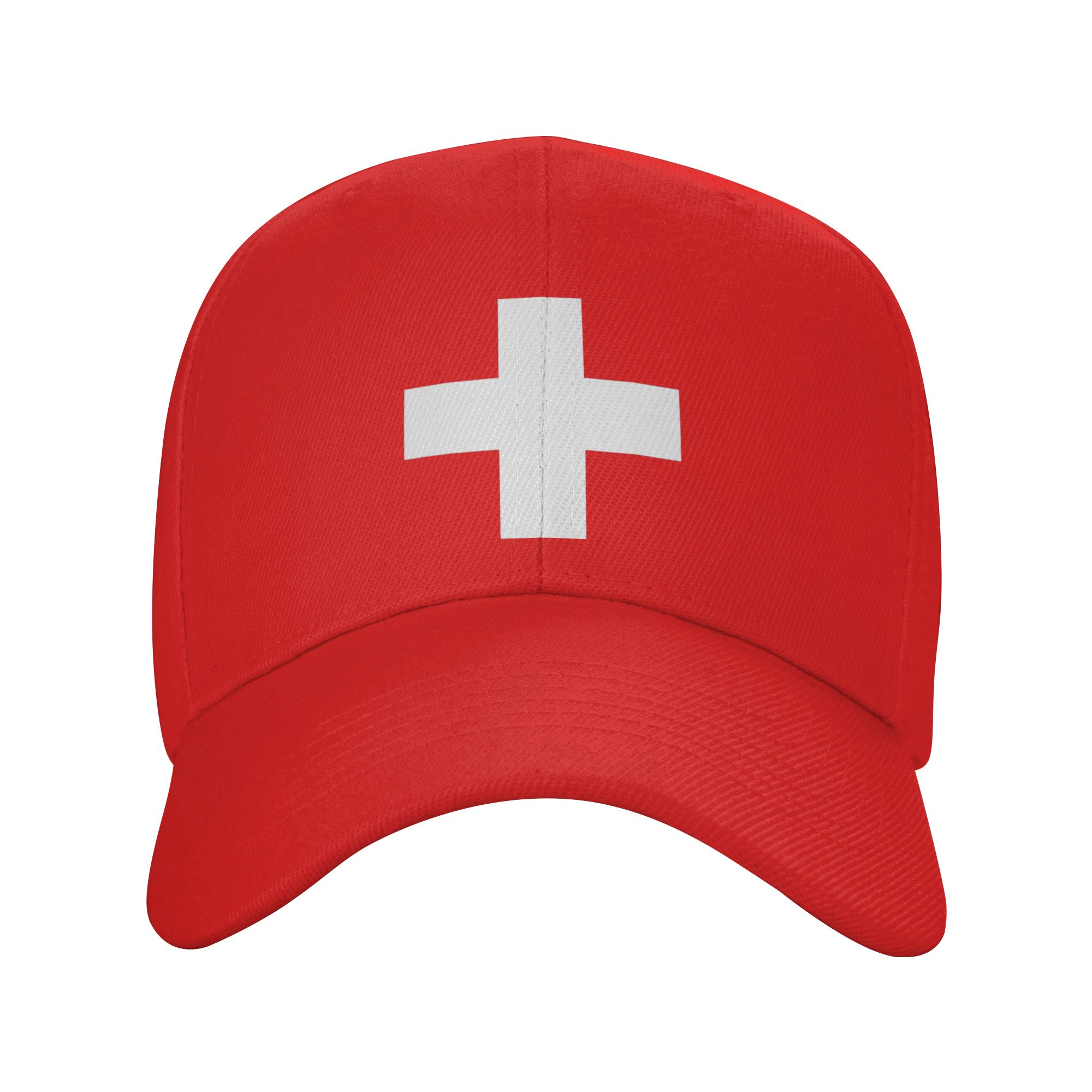 Golf Cap Dad - Swiss Switzerland Flag Golf Hat Stylish