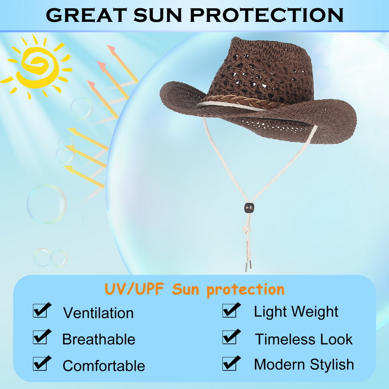 GEMVIE Child Summer Cowboy Hat - Cowboy Hat Straw recensione e prezzo