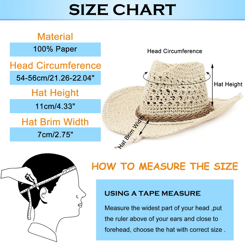 GEMVIE Child Summer Cowboy Hat - Cowboy Hat Straw recensione e prezzo