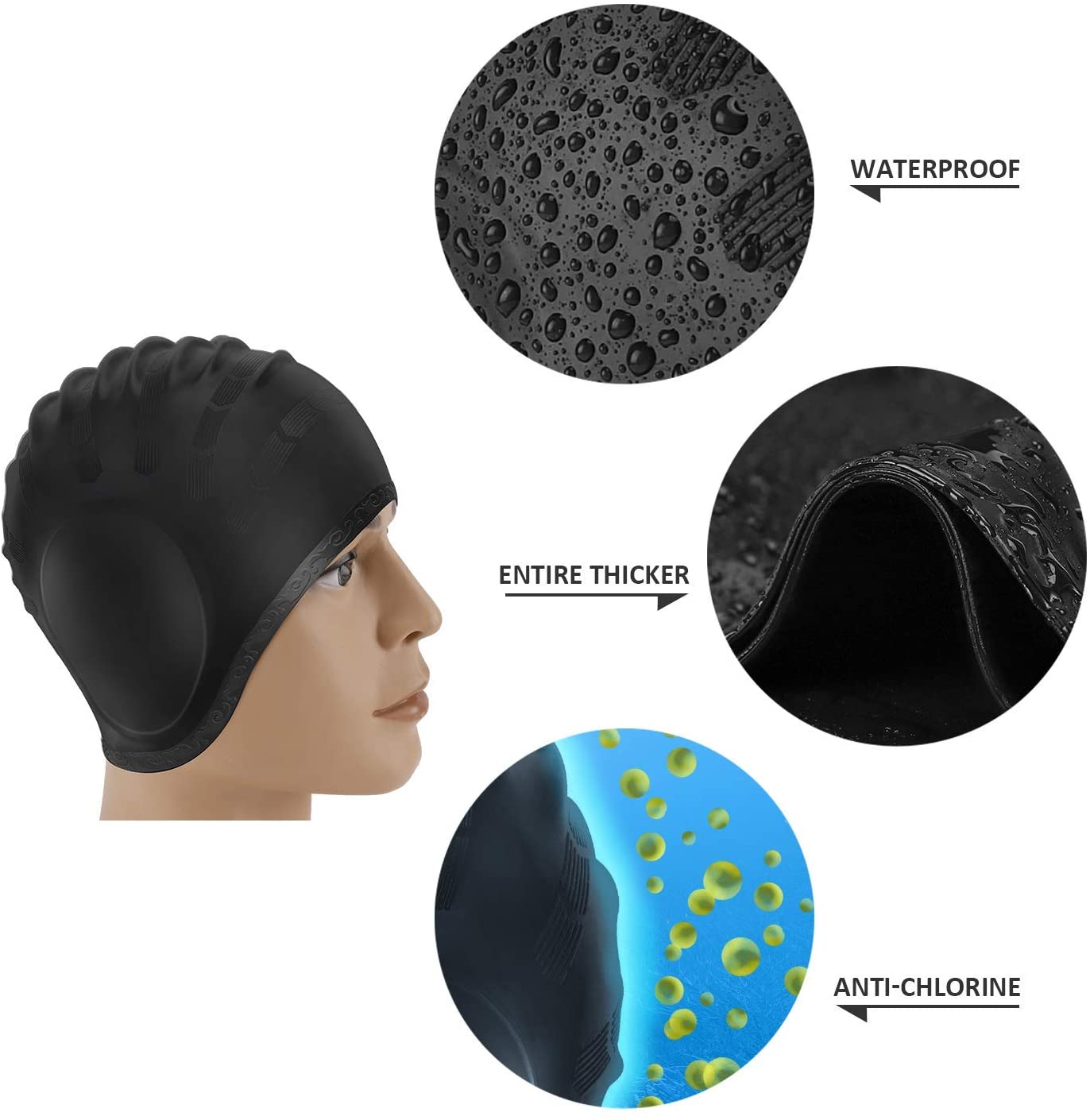 Adults Swimming Caps Men Women - Swim Hat Silicone recensione e prezzo