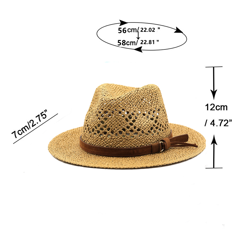 Hollow Men Raffia straw hat St - Cowboy Hat Straw recensione e prezzo