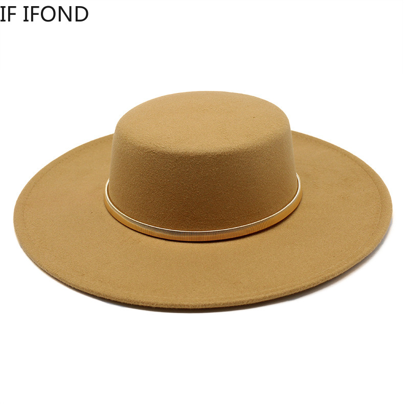 Black Big Wide Brim Church Der - Fedora Hat Wool recensione e prezzo