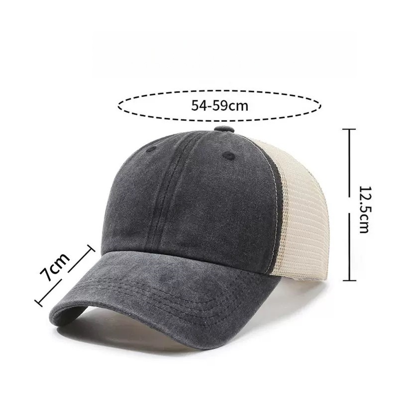 Custom Logo Washed Mesh Cap Br - Visor Sun Hat recensione e prezzo