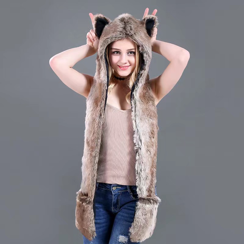 Men/Women Faux Fur Hood Animal - Winter Trapper Hat recensione e prezzo