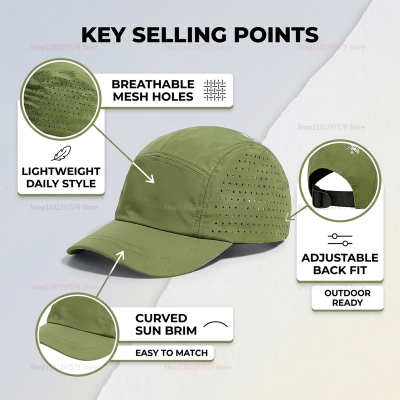 Quick-Drying Mesh Baseball Cap - Running Cap Lightweight recensione e prezzo