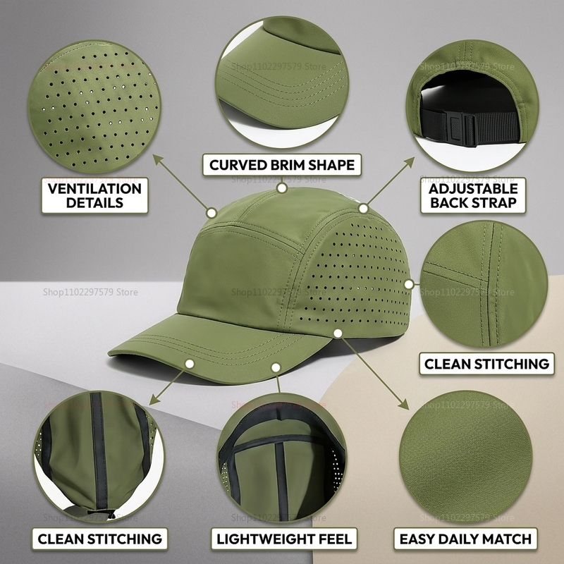 Quick-Drying Mesh Baseball Cap - Running Cap Lightweight recensione e prezzo