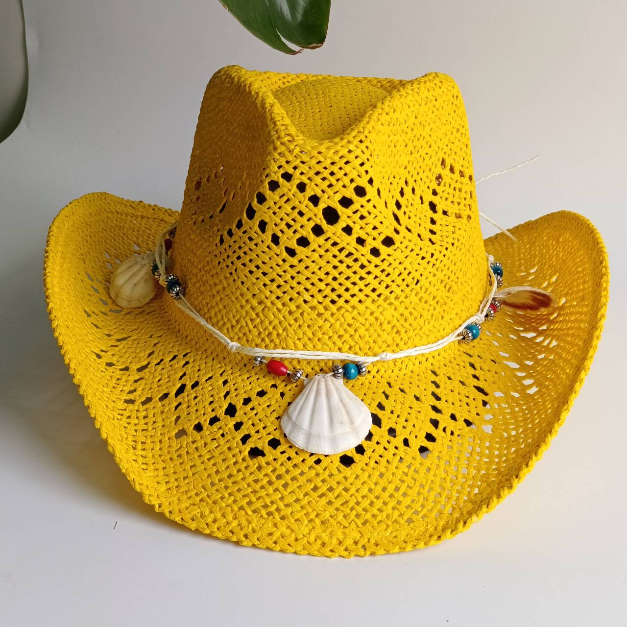 Bright yellow Cowboy Straw Hat - Cowboy Hat Straw recensione e prezzo