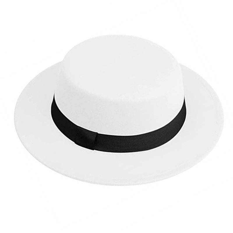 Men Women White Fedora Hat Fla - Fedora Hat Wool recensione e prezzo