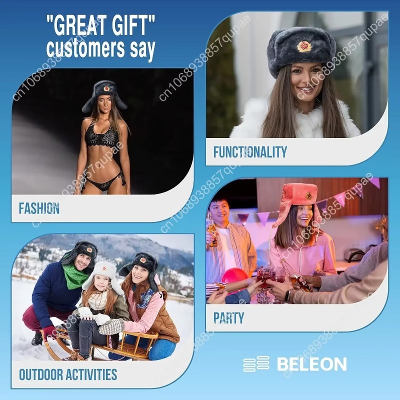 BELEON Ushanka Russian Fur Hat - Winter Trapper Hat recensione e prezzo