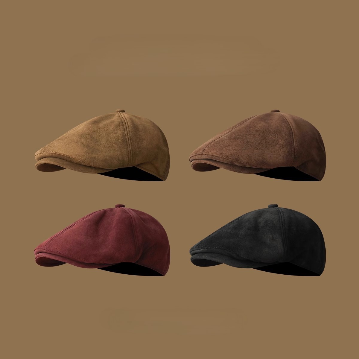 Vintage Suede Newsboy Cap Men  - Newsboy Cap Ivy recensione e prezzo
