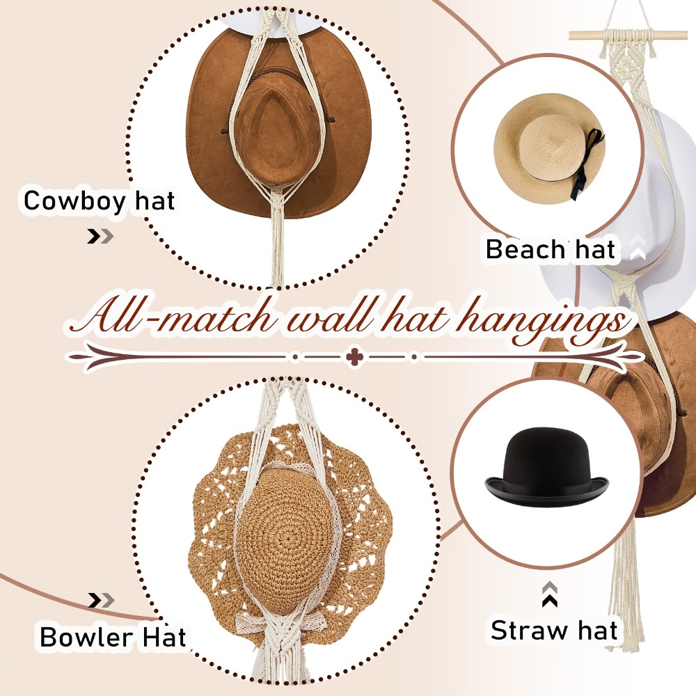 Bohemian Macrame Hat Hanger Ha - Sun Hat Wide Brim recensione e prezzo