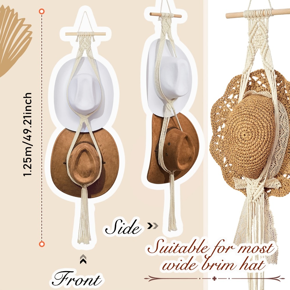 Bohemian Macrame Hat Hanger Ha - Sun Hat Wide Brim recensione e prezzo