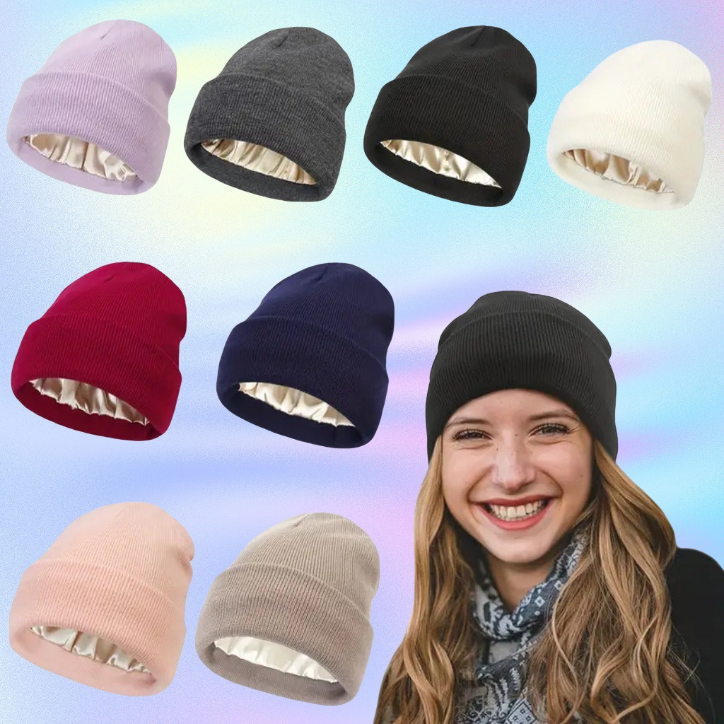 Unisex Satin Lined Anti Static - Beanie Cuffed Knit recensione e prezzo