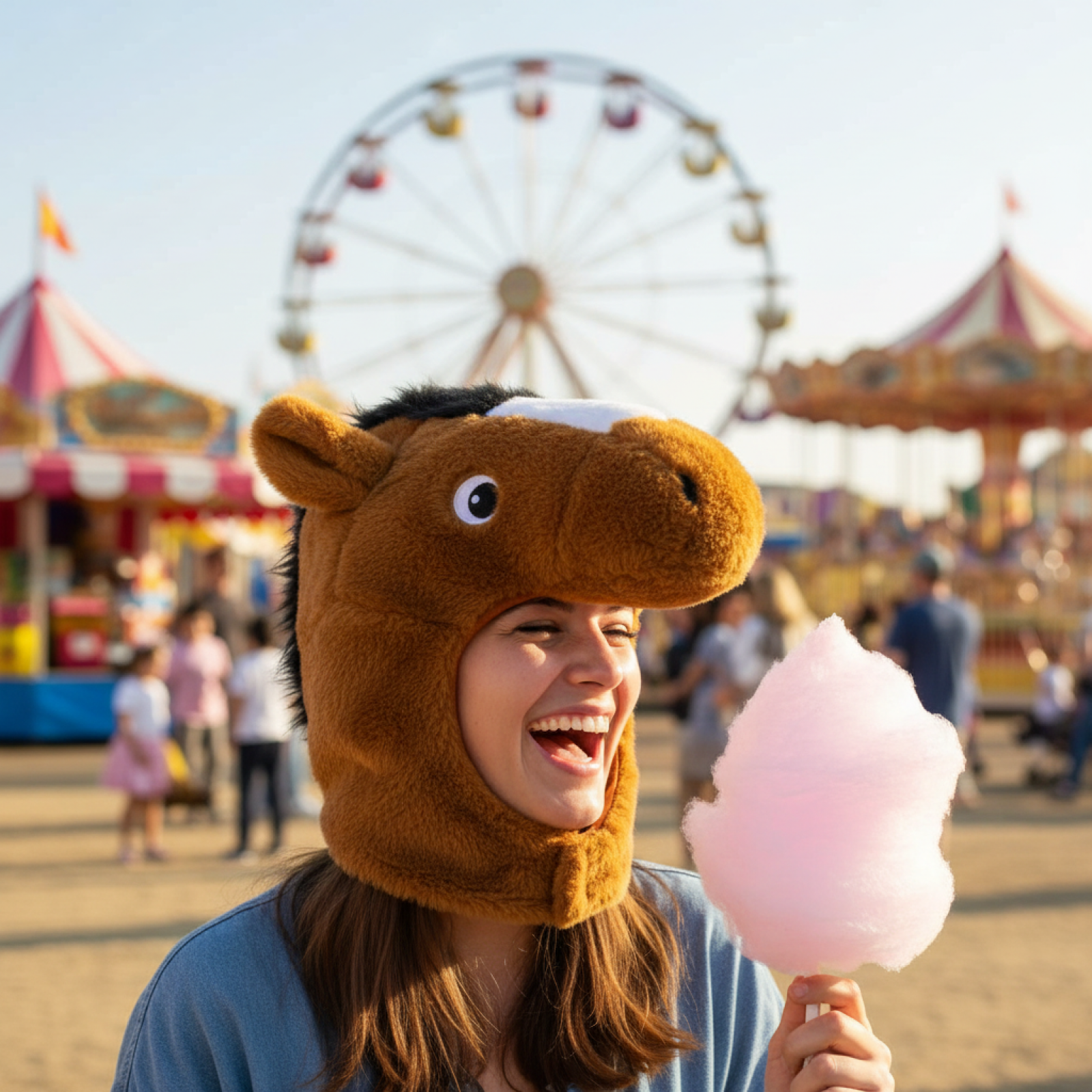 New Year Horse Party Hat Plush - Snapback Hat Flat recensione e prezzo