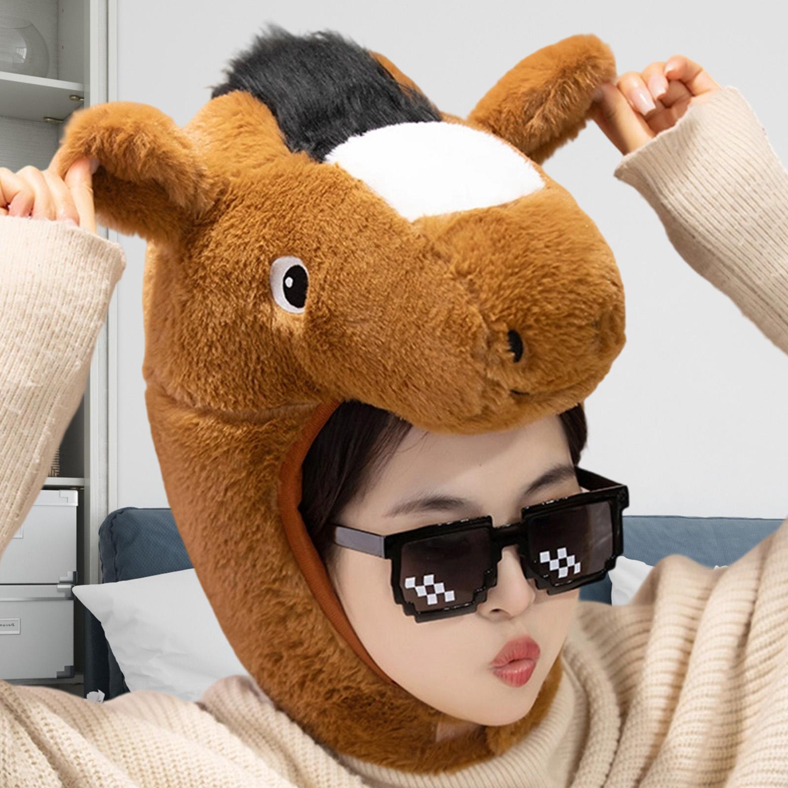 New Year Horse Party Hat Plush - Snapback Hat Flat recensione e prezzo