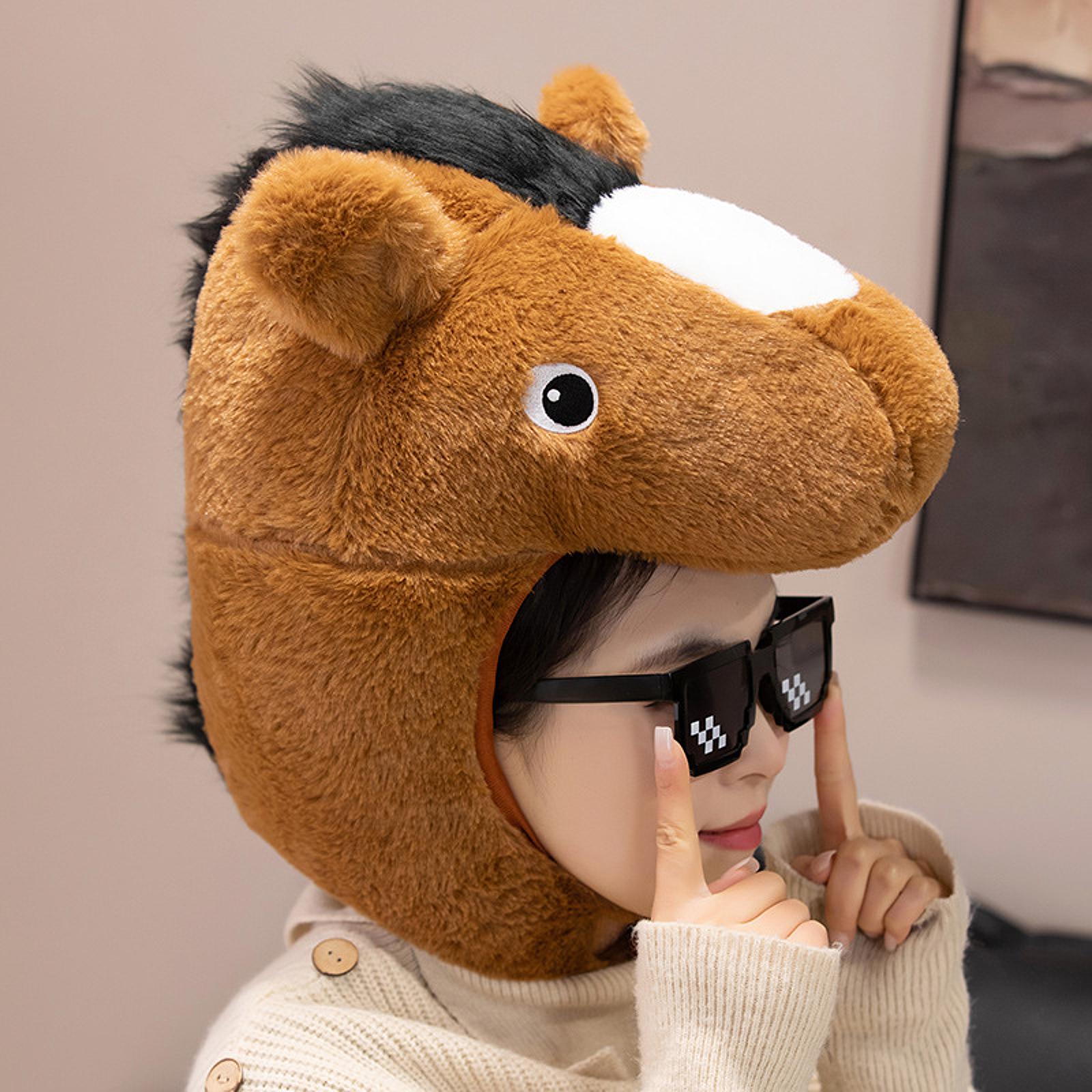 New Year Horse Party Hat Plush - Snapback Hat Flat recensione e prezzo