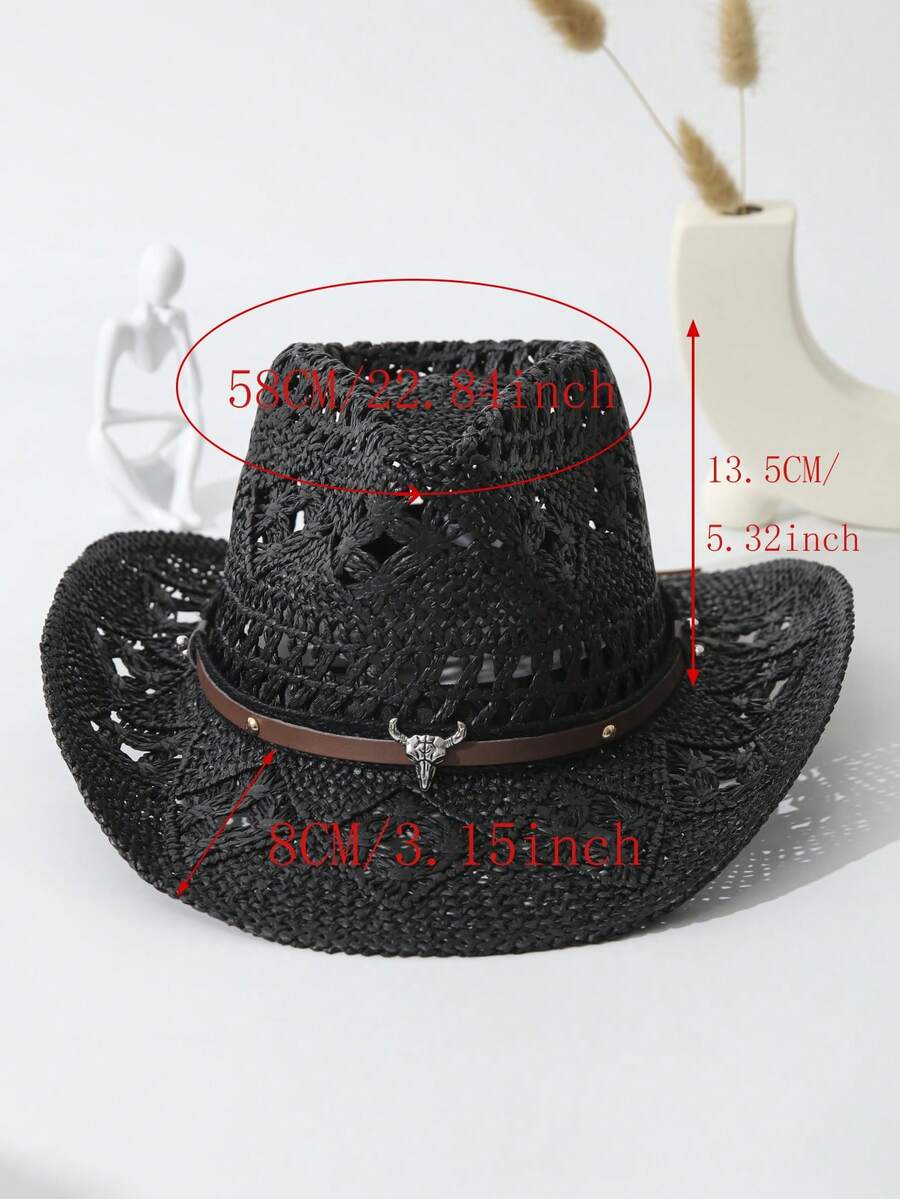 Unisex Cattle Head Decor Cowbo - Cowboy Hat Straw recensione e prezzo