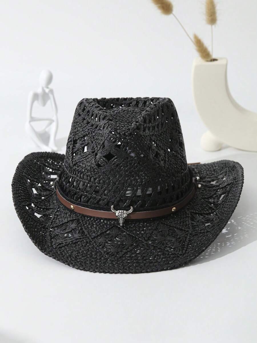 Unisex Cattle Head Decor Cowbo - Cowboy Hat Straw recensione e prezzo