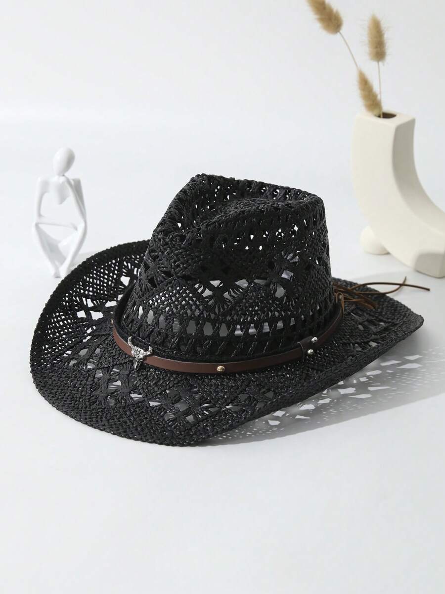 Unisex Cattle Head Decor Cowbo - Cowboy Hat Straw recensione e prezzo
