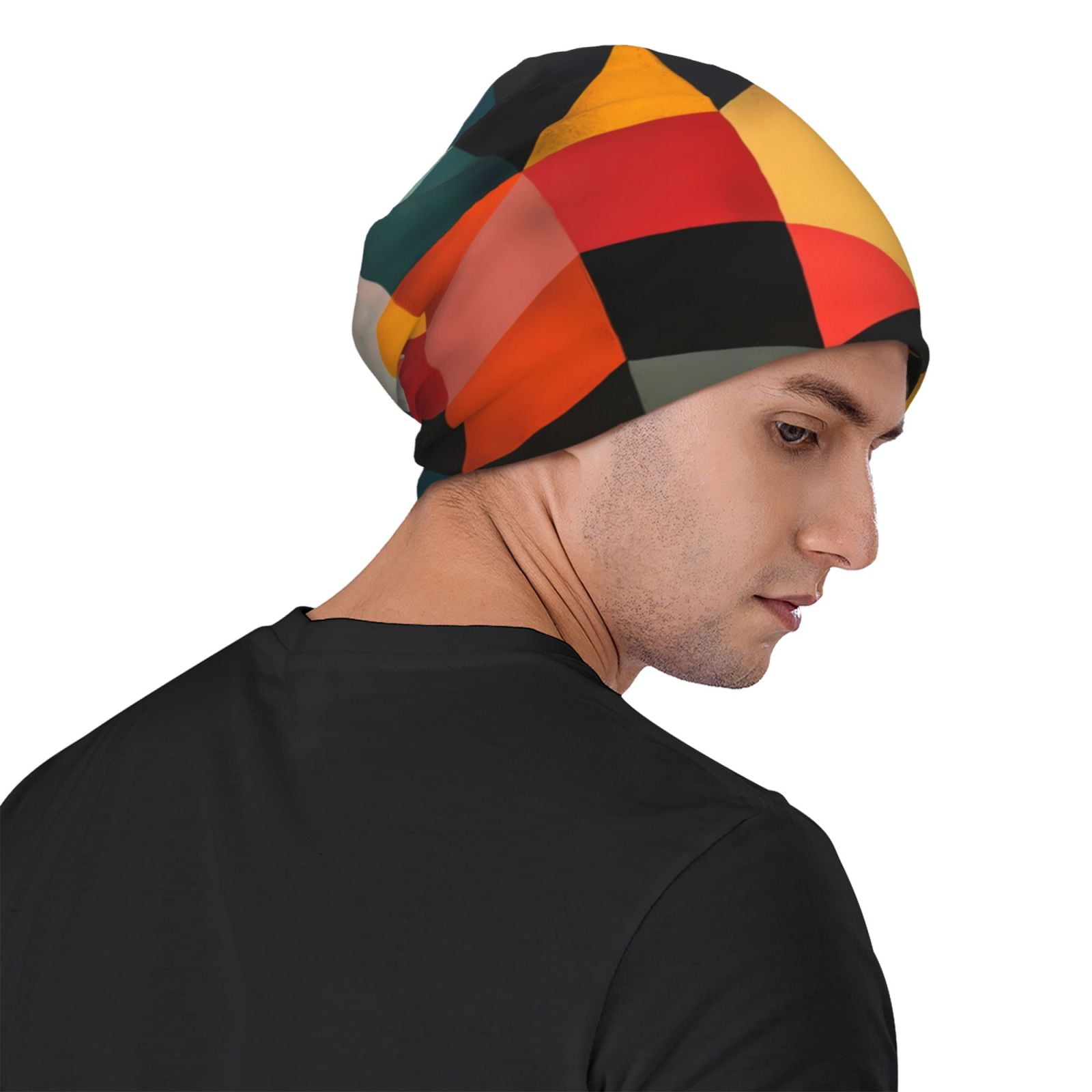 Geometric Cube Pattern Art Pri - Beanie Cuffed Knit recensione e prezzo