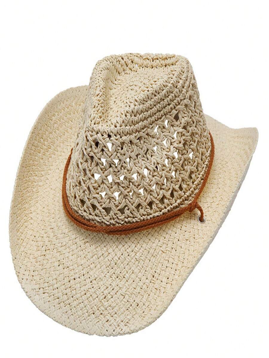 Vintage Hollow Wide Brim Straw - Cowboy Hat Straw recensione e prezzo