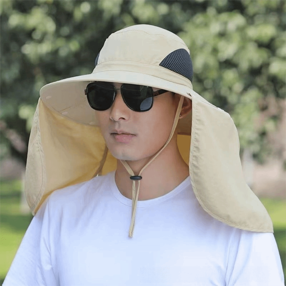 Removable Cloth Men Sun Hat Bi - Visor Sun Hat recensione e prezzo