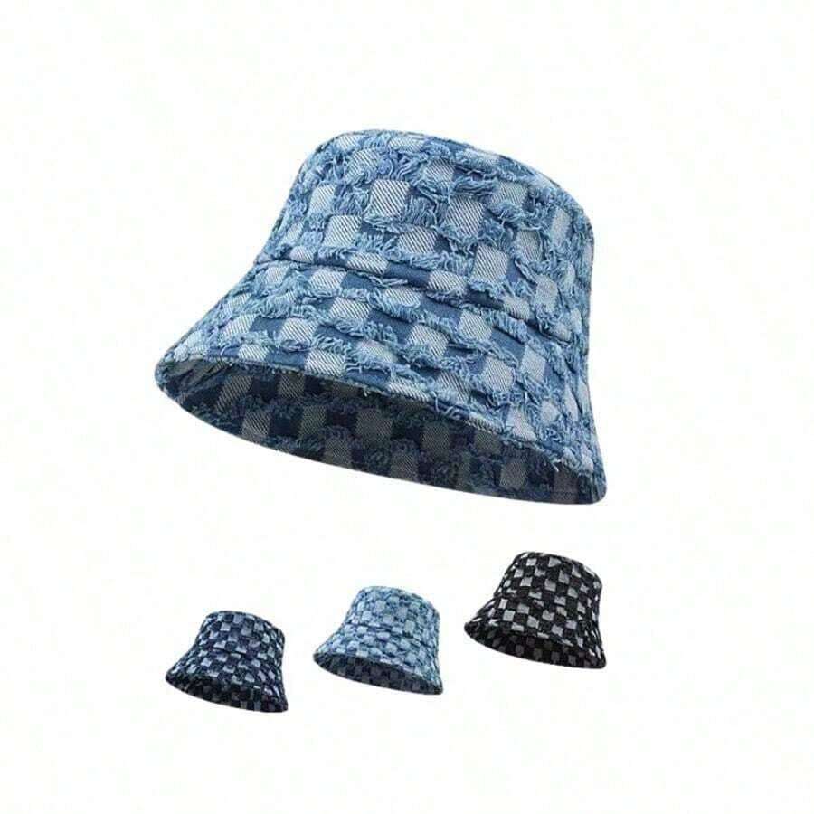 Fashionable Plaid Bucket Hat F - Bucket Hat Cotton recensione e prezzo