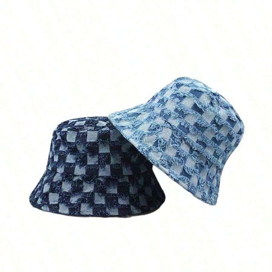 Fashionable Plaid Bucket Hat F - Bucket Hat Cotton recensione e prezzo