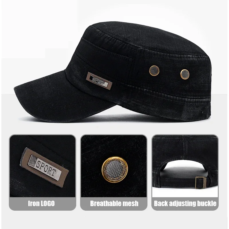 Military Cadet Flat Cap Fashio - Snapback Hat Flat recensione e prezzo