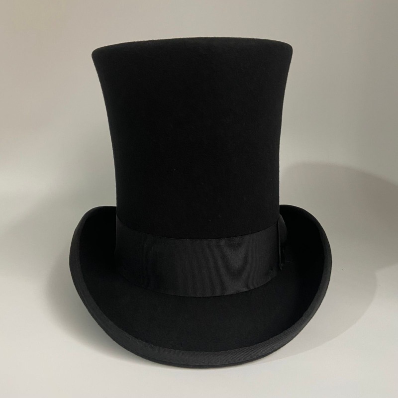 Black Wool Felt Top Hat Men's  - Fedora Hat Wool recensione e prezzo