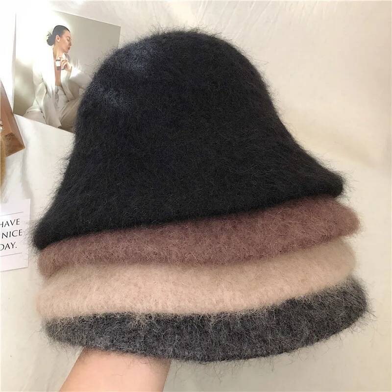 Good Angola Long Rabbit Fur Fi - Bucket Hat Cotton recensione e prezzo
