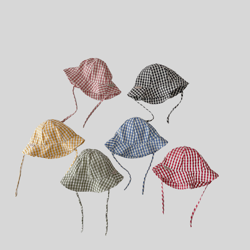 Ins Style Plaid Baby Bucket Ha - Sun Hat Wide Brim recensione e prezzo