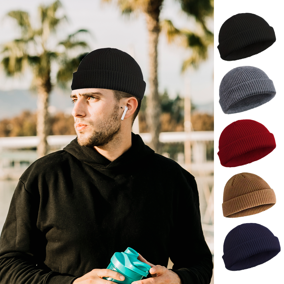 Winter Knitted Hat Warm Outdoo - Beanie Cuffed Knit recensione e prezzo