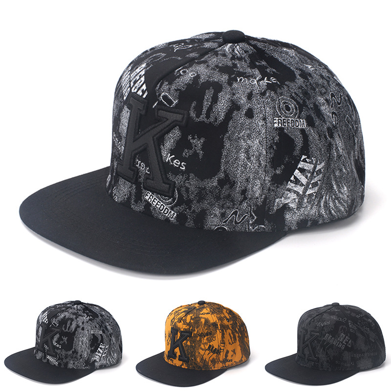 K Letter Hip Hop Baseball Caps - Snapback Hat Flat recensione e prezzo